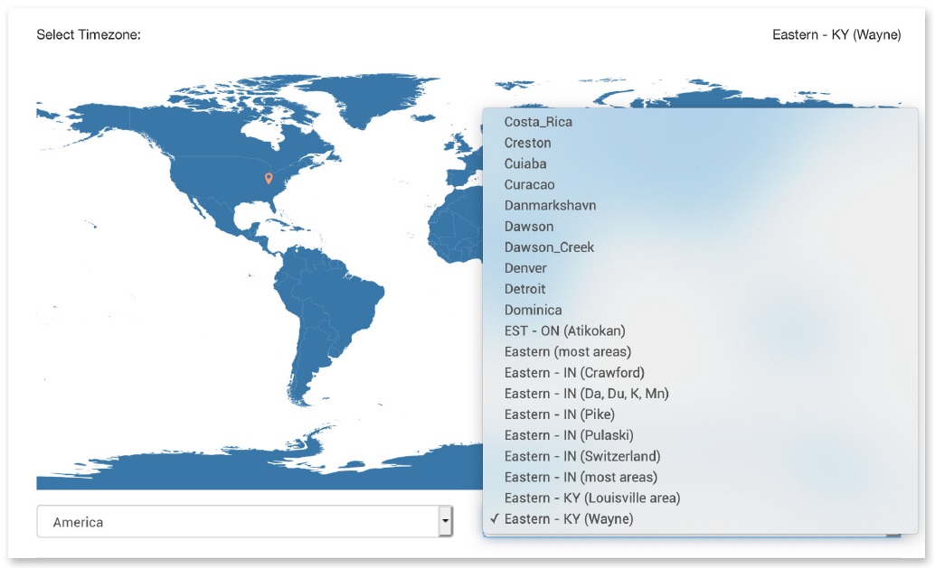 Setting up Time Zones