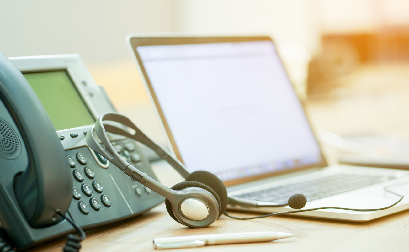 Desk With a Phone
