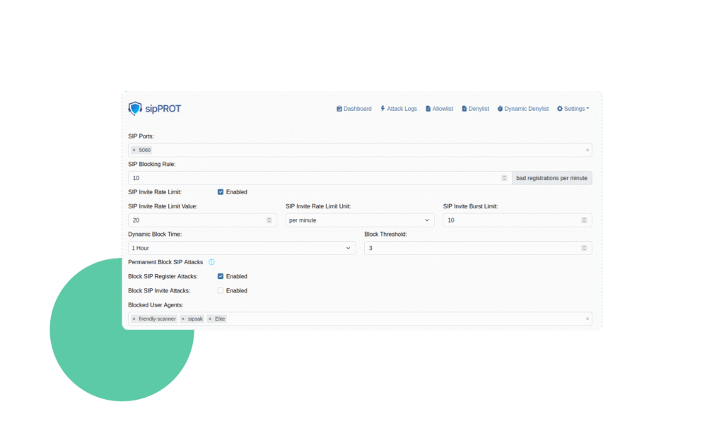 sip invites rate limiter