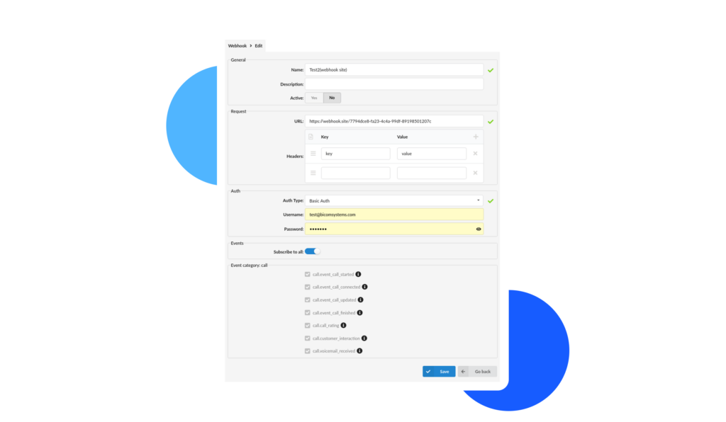 event publisher pbxware